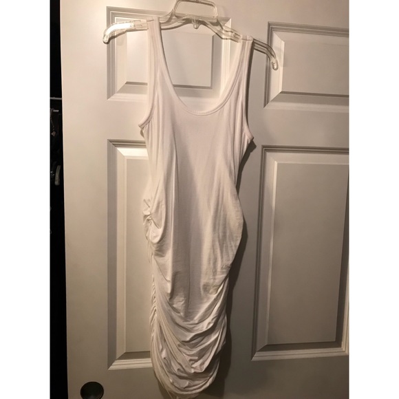 ✨SOLD✨ Express • White draped bodycon dress - Picture 2 of 4